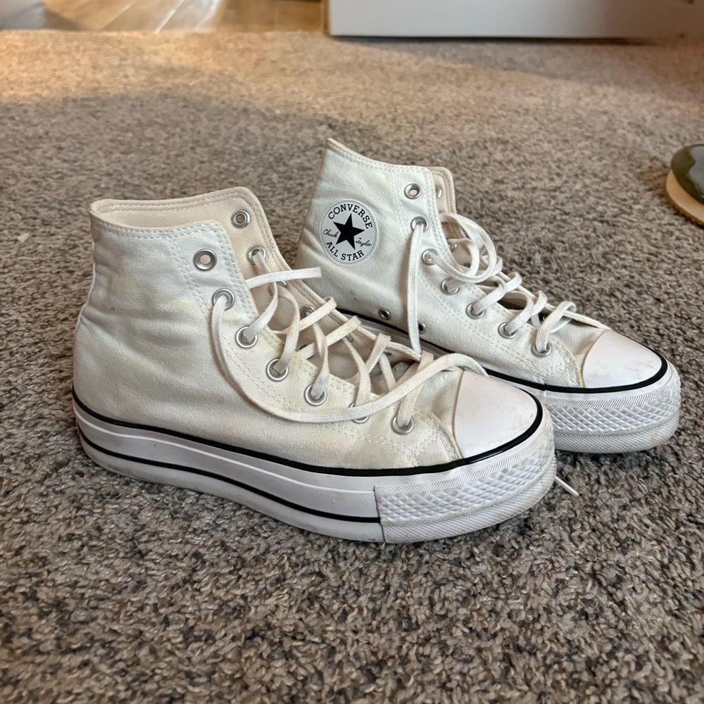 White platform converse